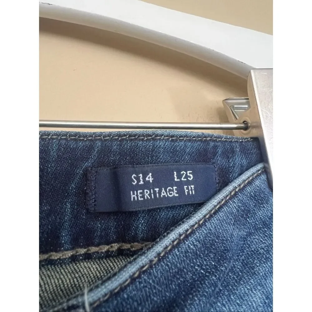 Vigoss Crop Heritage Fit Blue Jeans Woman’s Size 14 Length 25 - Picture 7 of 13